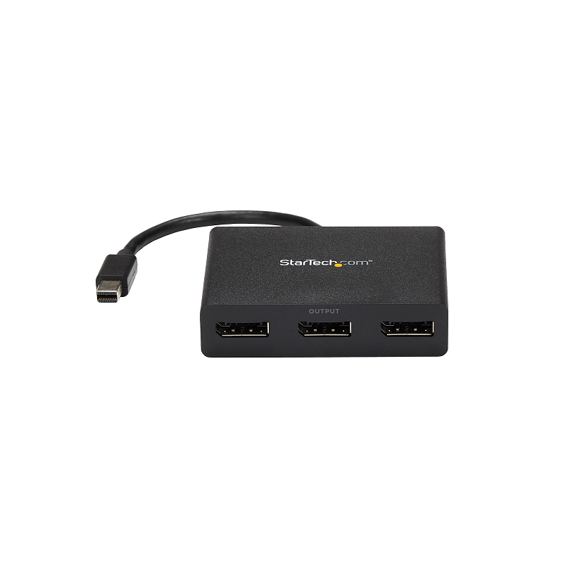 StarTech MSTMDP123DP 3-Port Multi Monitor Adapter - mDP - DP MST Hub, Dual 4K 30Hz & 1080p